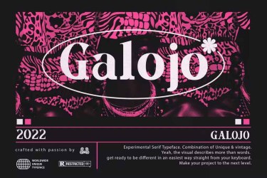 Galojo Typeface Font free download – Serif font preview