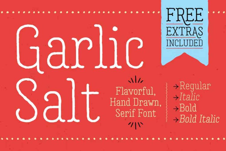 Garlic Salt Font Family free download preview 3 – Serif Fonts font