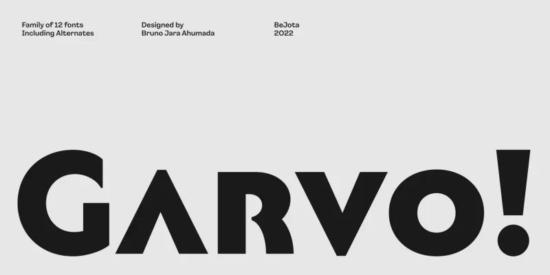 Garvo Font Family preview 11 – Font Family font sample