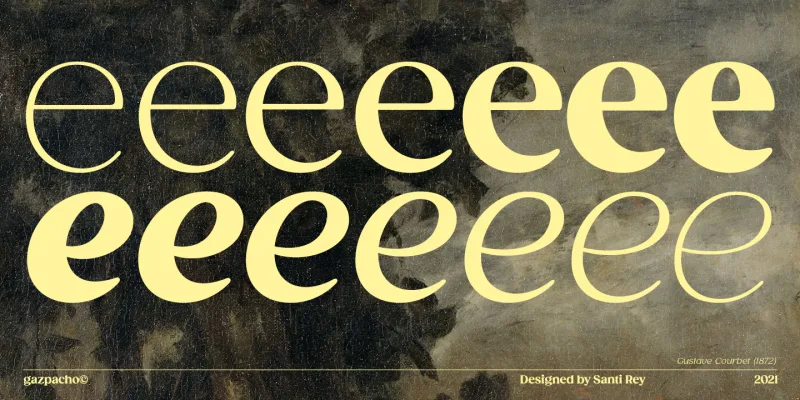 Gazpacho Font preview 1 – Serif Fonts font sample