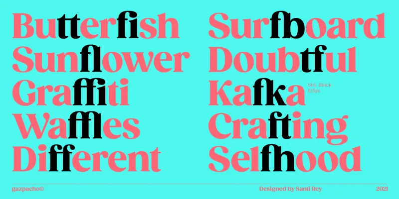 Gazpacho Font preview 6 – Serif Fonts font sample