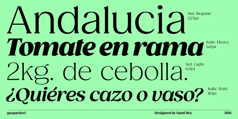 Gazpacho Font preview 7 – Serif Fonts font sample