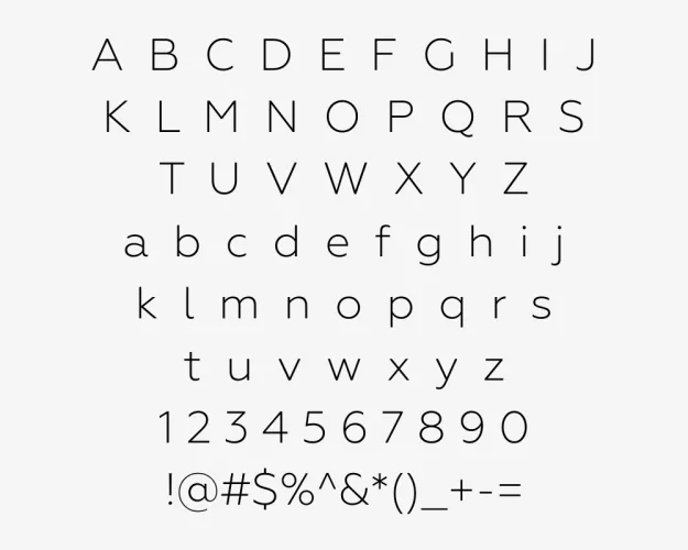 Geometria Font preview 1 – Sans Serif Fonts font sample