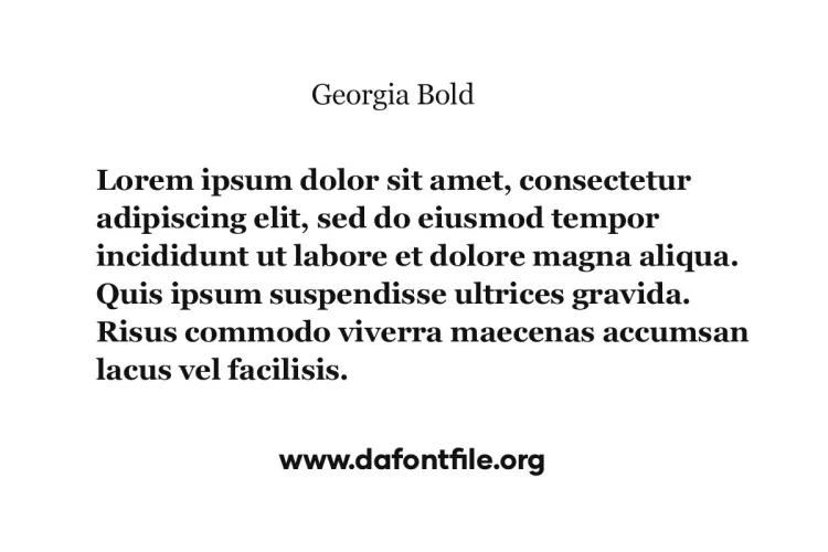 Georgia Font preview 3 – Serif Fonts font sample