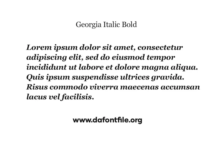 Georgia Font preview 4 – Serif Fonts font sample