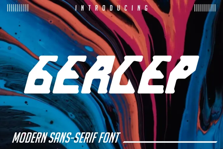 Gercep modern Font preview 1 – Sans Serif Fonts font sample