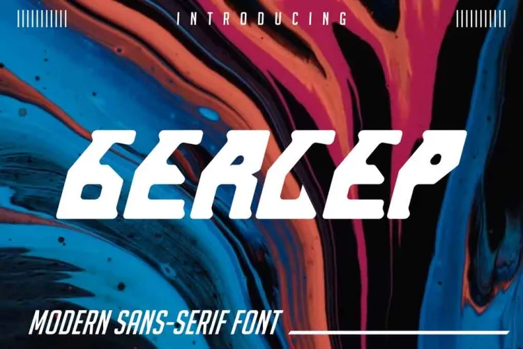Gercep modern Font preview 3 – Sans Serif Fonts font sample