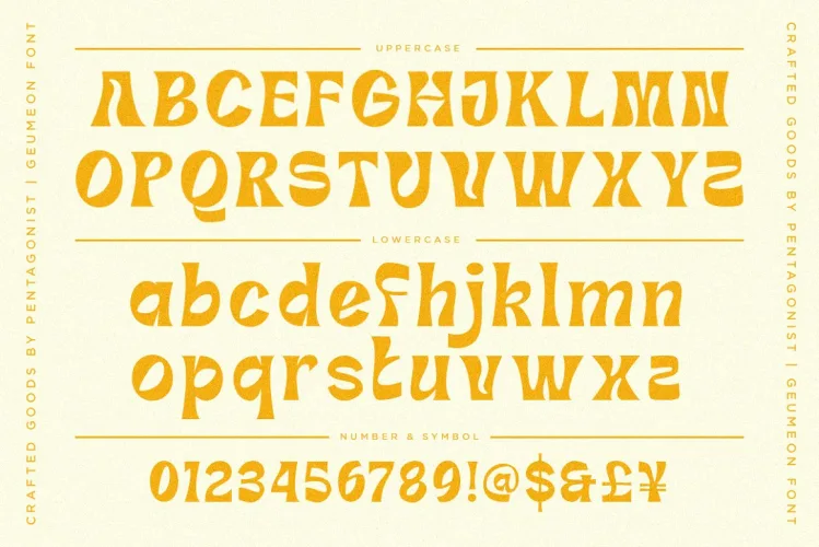Geumeon – Groovy Display Font preview 5 – Display Fonts font sample