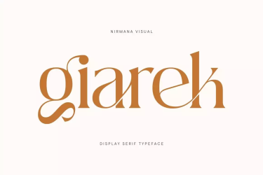 Giarek – Ligature Serif Font free download – Branding font preview