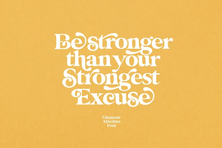 Glamour Absolute Font preview 3 – Serif Fonts font sample