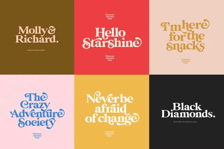 Glamour Absolute Font preview 9 – Serif Fonts font sample
