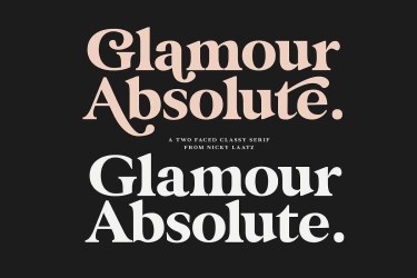 Glamour Absolute Font free download – Serif font preview