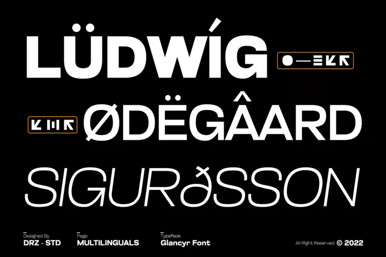 Glancyr Font preview 3 – Sans Serif Fonts font sample