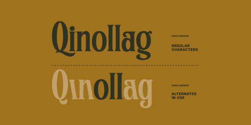 Gods Eunorak Font preview 3 – Display Fonts font sample