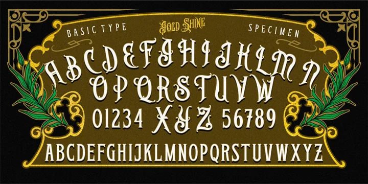Goldshine Font Family preview 1 – Font Family font sample