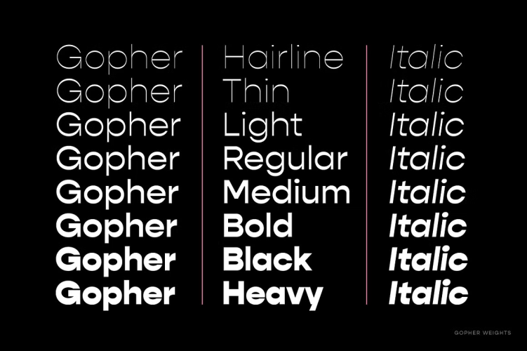 Gopher Font free download preview 6 – Font Family font