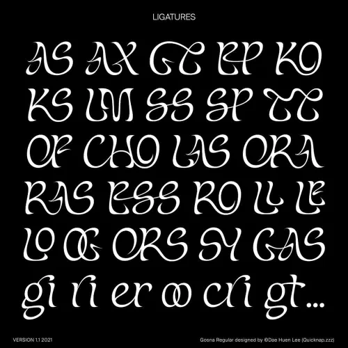 Gosna Font preview 10 – Display Fonts font sample