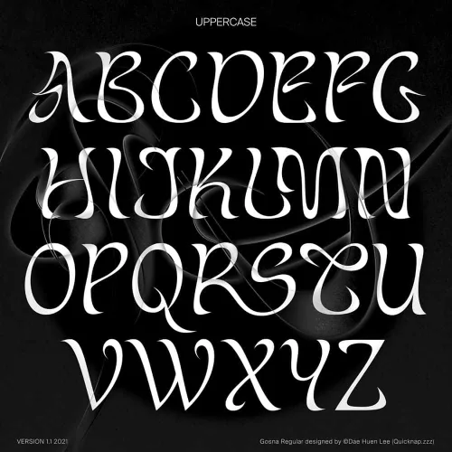 Gosna Font preview 4 – Display Fonts font sample