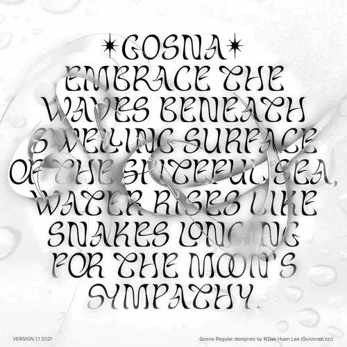 Gosna Font preview 7 – Display Fonts font sample