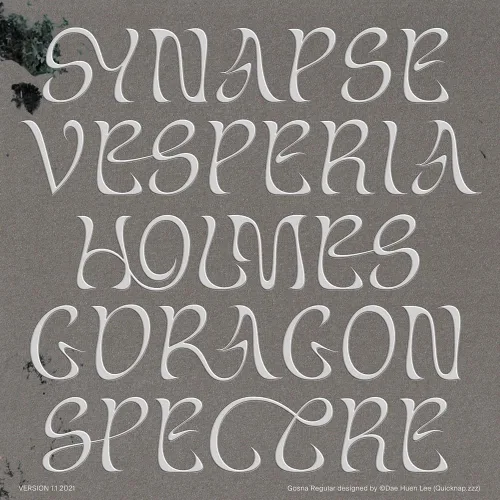 Gosna Font preview 8 – Display Fonts font sample