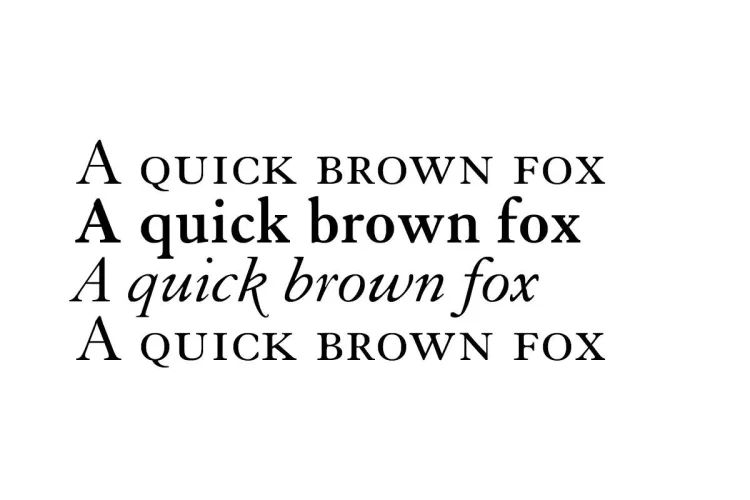 Granjon Font preview 1 – Serif Fonts font sample