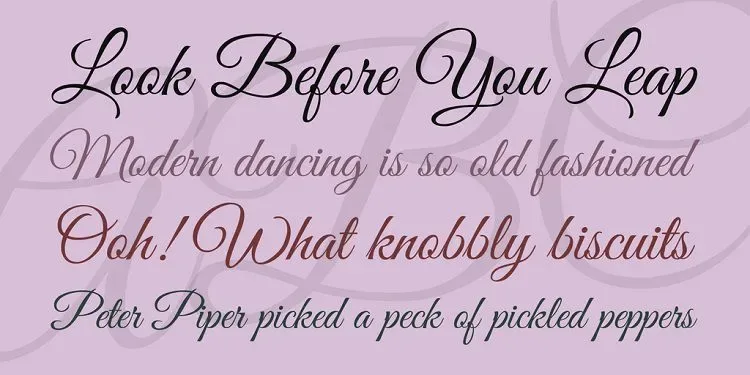 Great Vibes Font preview 2 – Script And Handwritten font sample