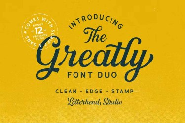 Greatly Font Duo Logo Templates free download – Greatly Font Duo Logo Templates font preview