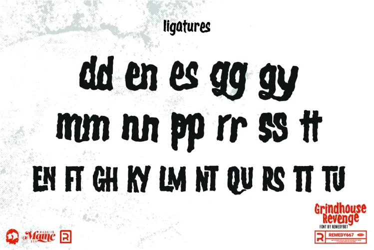 Grindhouse Revenge Font preview 2 – Display Fonts font sample