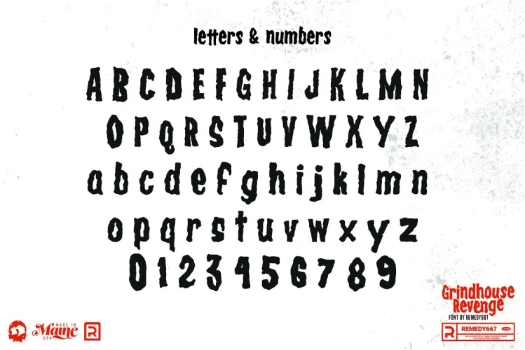 Grindhouse Revenge Font preview 4 – Display Fonts font sample