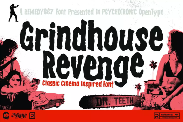 Grindhouse Revenge Font free download – Serif font preview