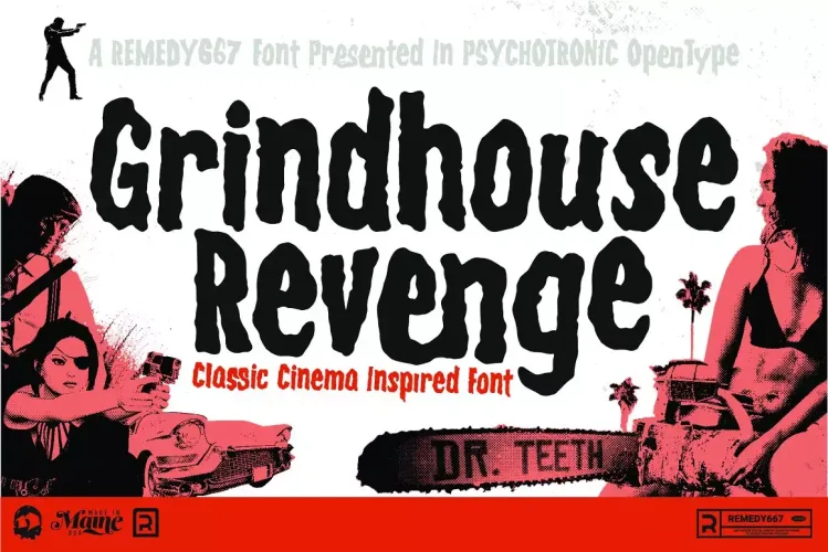 Grindhouse Revenge Font preview 6 – Display Fonts font sample
