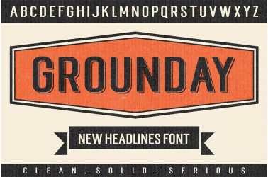 Grounday Font free download – Sans Serif Fonts font preview