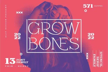 Grow Bones Font free download – Grow Bones Font font preview