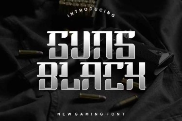 Guns Black Font free download – Serif Fonts font preview