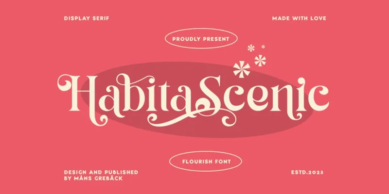 Habita Scenic Font Family preview 6 – Serif Fonts font sample