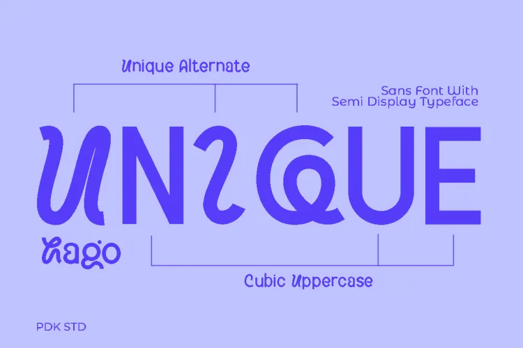 Hago Font preview 3 – Display Fonts font sample