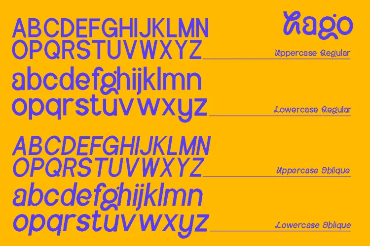 Hago Font preview 4 – Display Fonts font sample