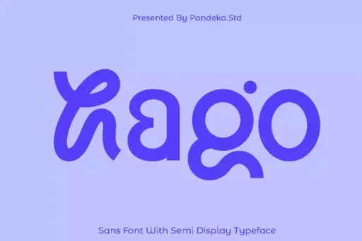 Hago Font preview 5 – Display Fonts font sample