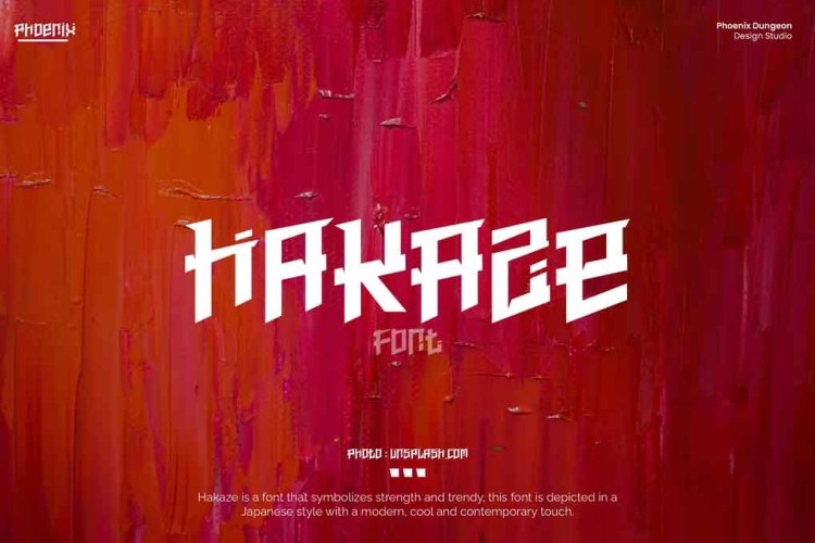 Hakaze Font free download preview 3 – Decorative Fonts font