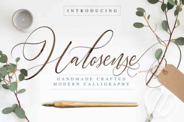 Halosense Script Font free download – Calligraphy font preview