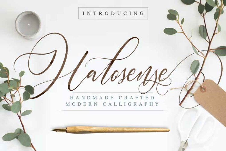 Halosense Script Font free download preview 4 – Script And Handwritten font