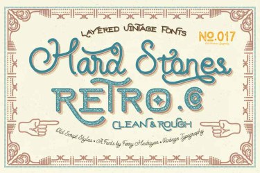 Hard Stones Family Font free download – Serif Fonts font preview