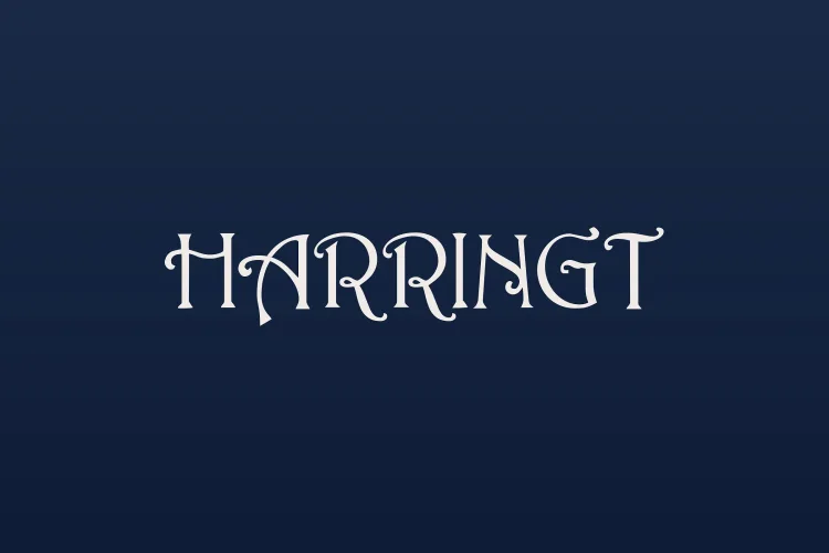 Harrington Font preview 1 – Display Fonts font sample