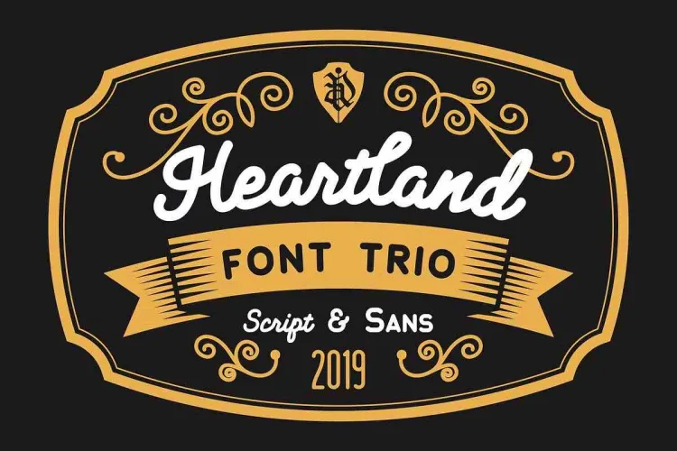 Heartland Font preview 5 – Script And Handwritten font sample