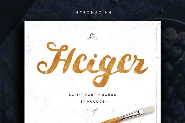 Heiger Font free download preview 2 – Script And Handwritten font
