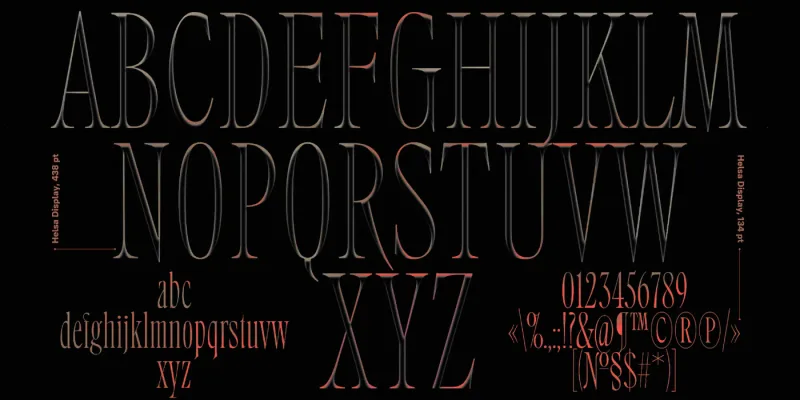 Helsa Display Font preview 4 – Serif Fonts font sample