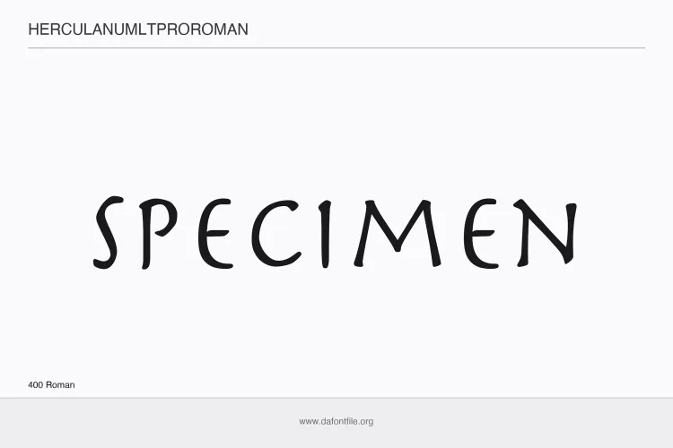 Herculanum LT Pro Font preview 2 – Display Fonts font sample