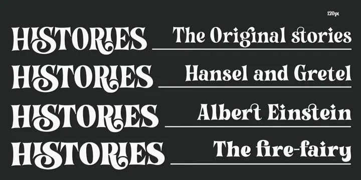 Histories Font preview 2 – Font Family font sample