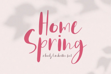 Home Spring Font free download – similar font preview