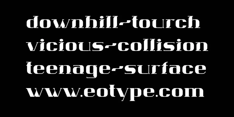 Homrich Font preview 5 – Display Fonts font sample